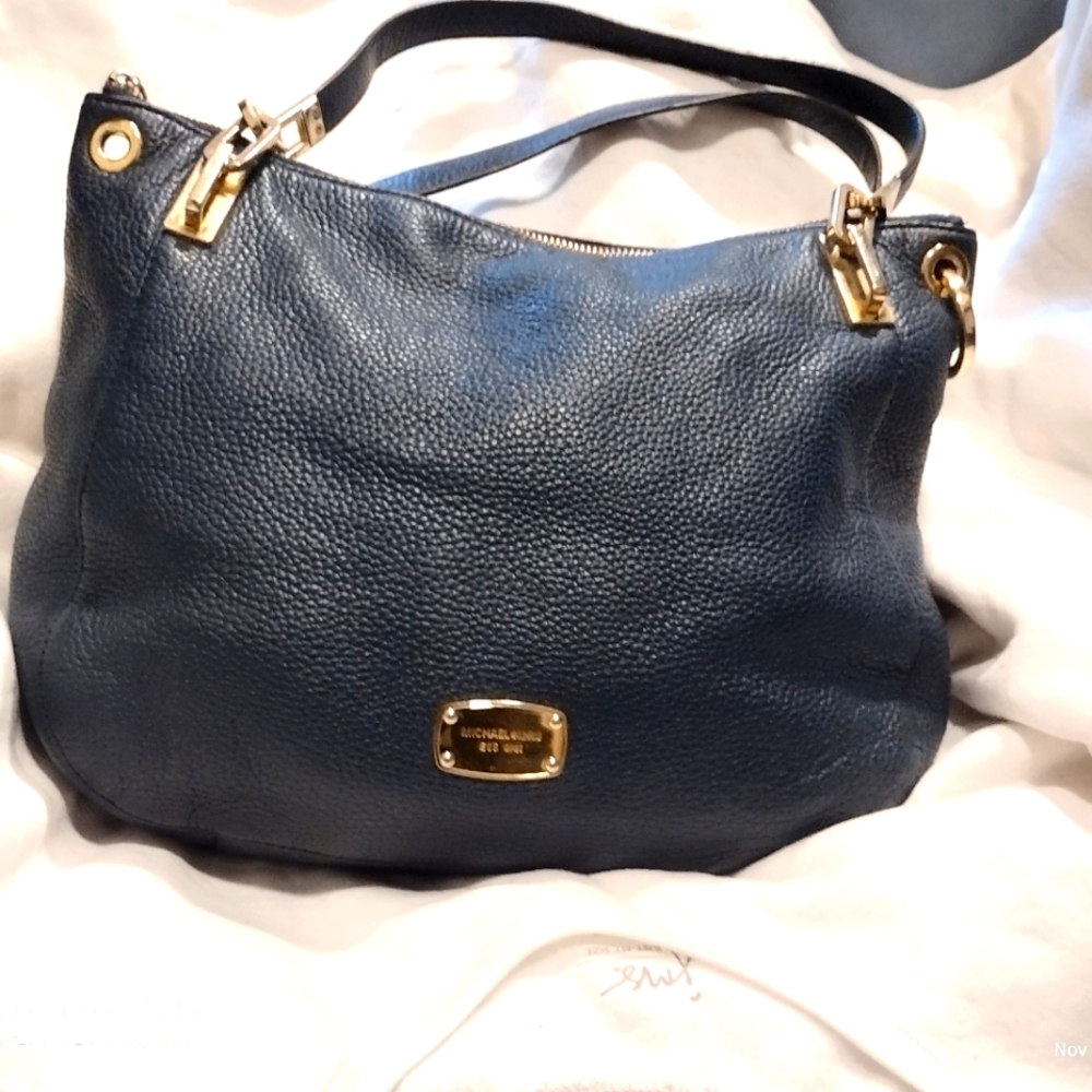 Vintage 1981 Michael Kors Blue Leather Purse Great Condition.